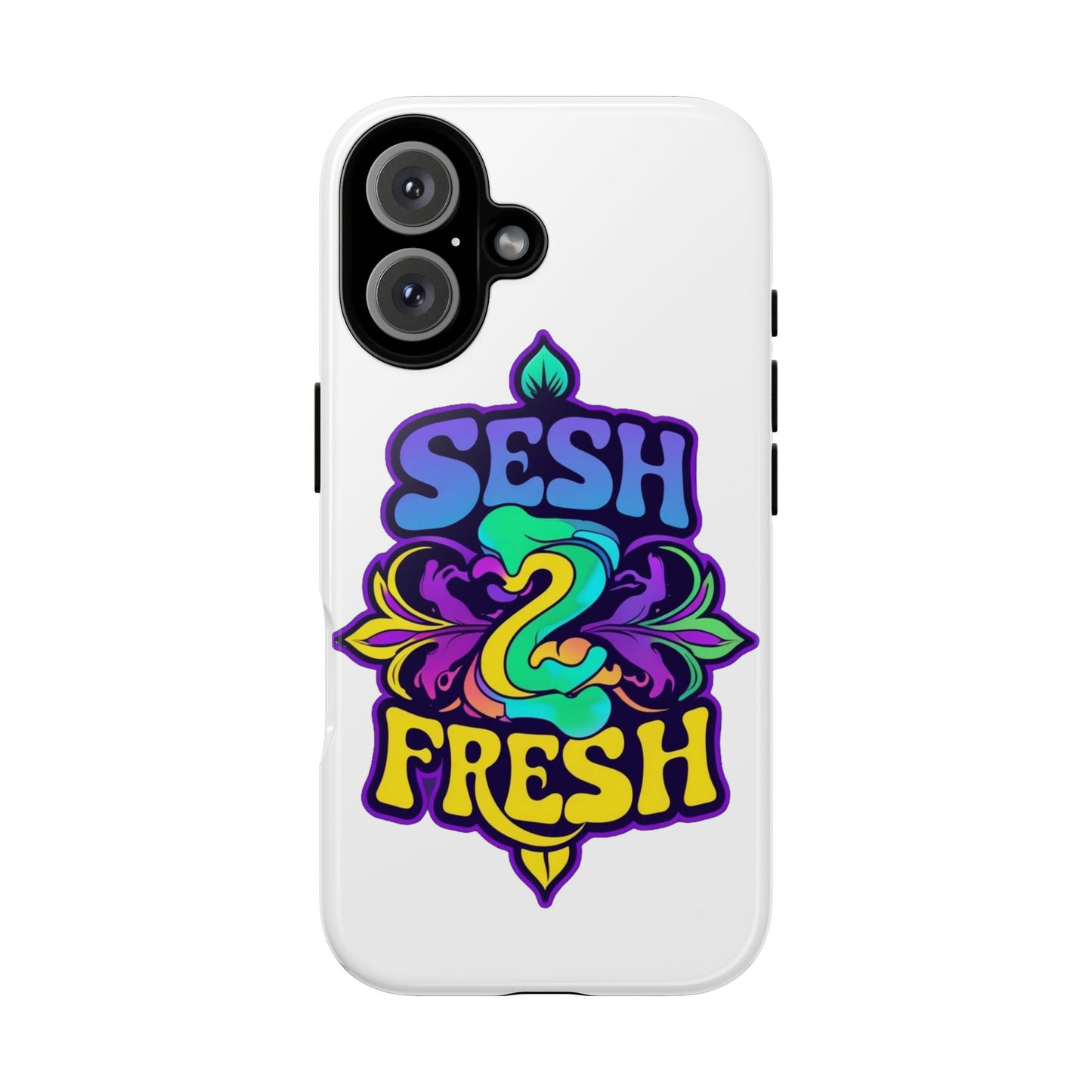 Phone Case - "Sesh 2 Fresh" Colorful Retro Graphic