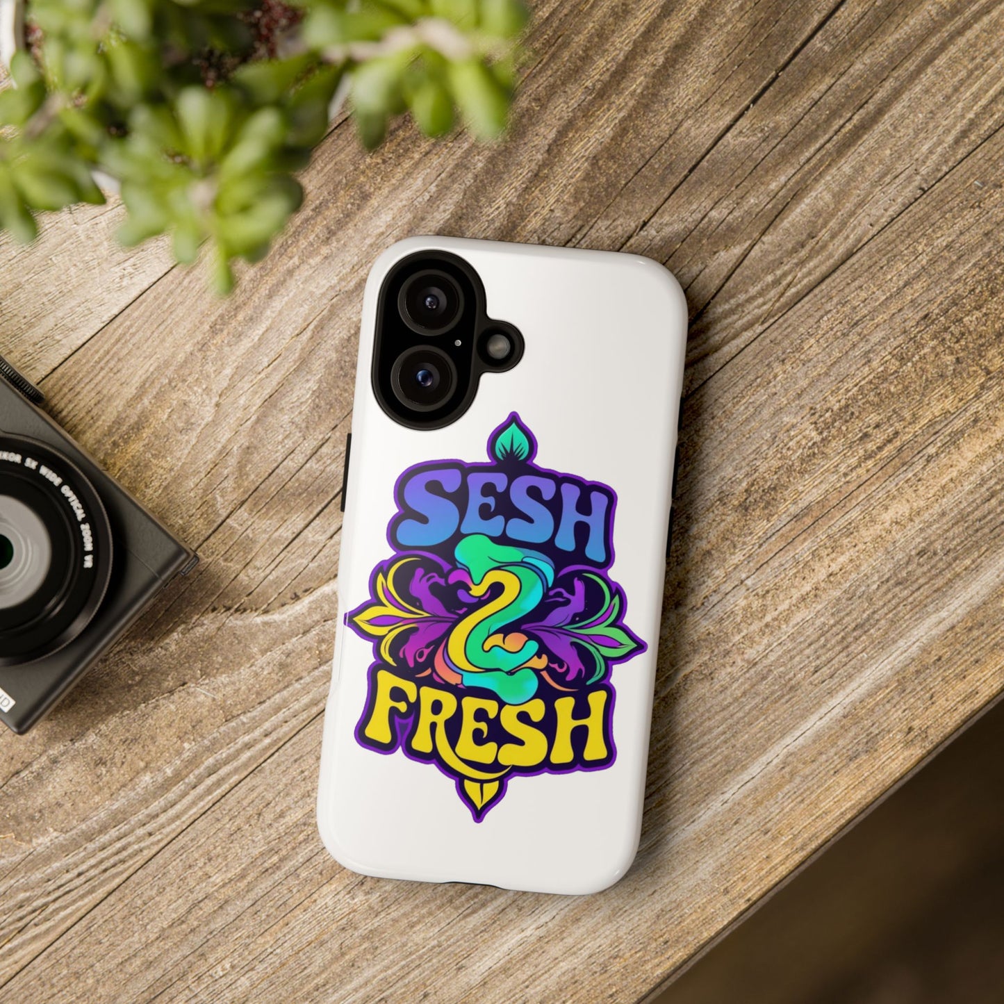 Phone Case - "Sesh 2 Fresh" Colorful Retro Graphic