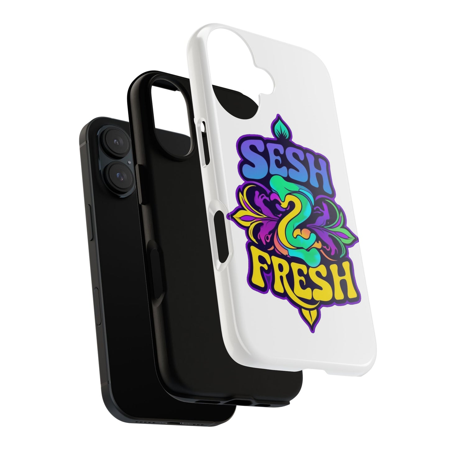 Phone Case - "Sesh 2 Fresh" Colorful Retro Graphic
